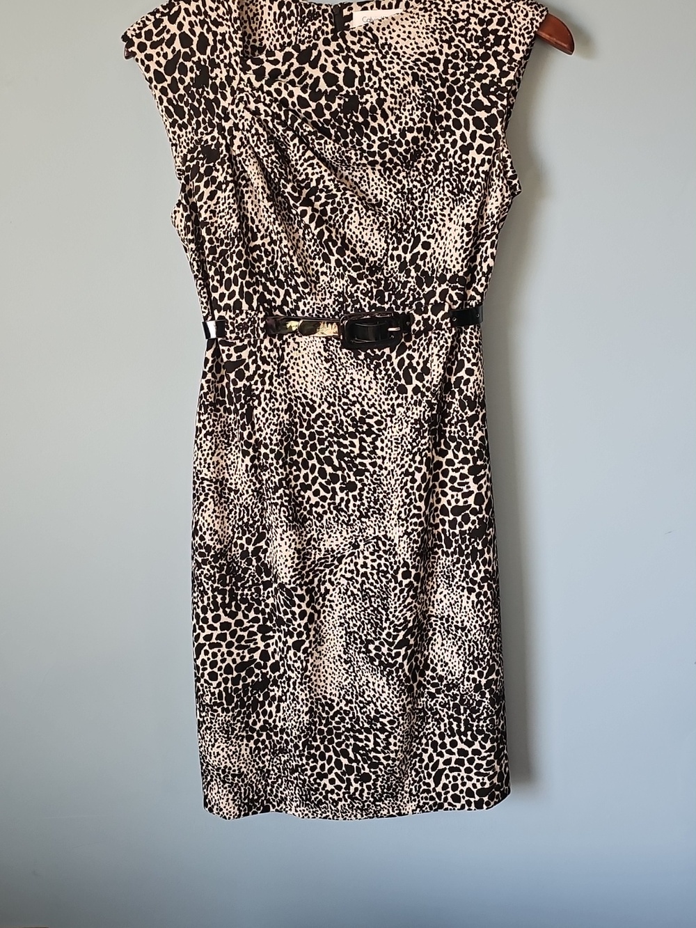 Calvin Klein Animal Print Midi Dress Size 6